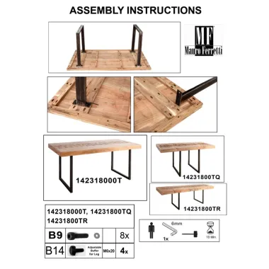Stół jadalniany MUMBAI QUAD. ALL. 80x80x77 cm - Dł. T. 160 (AKACJA NILOTICA)